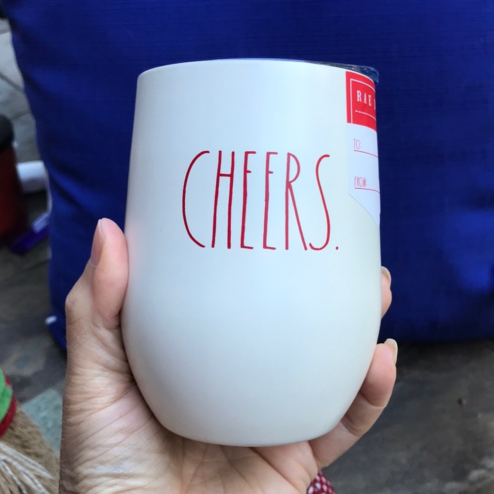 Rae Dunn “Cheers” wine tumbler NWT red lettering - Picture 6 of 6